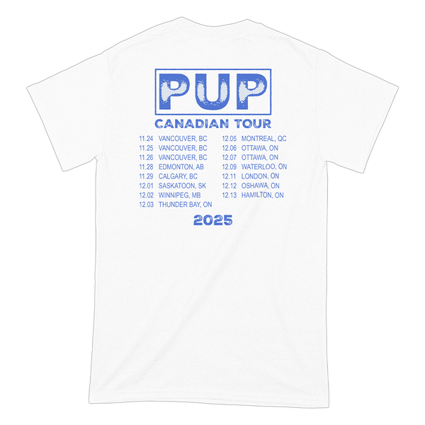 PUP Dog Star Canadian Tour 2025 T-Shirt - White - PUP The Band