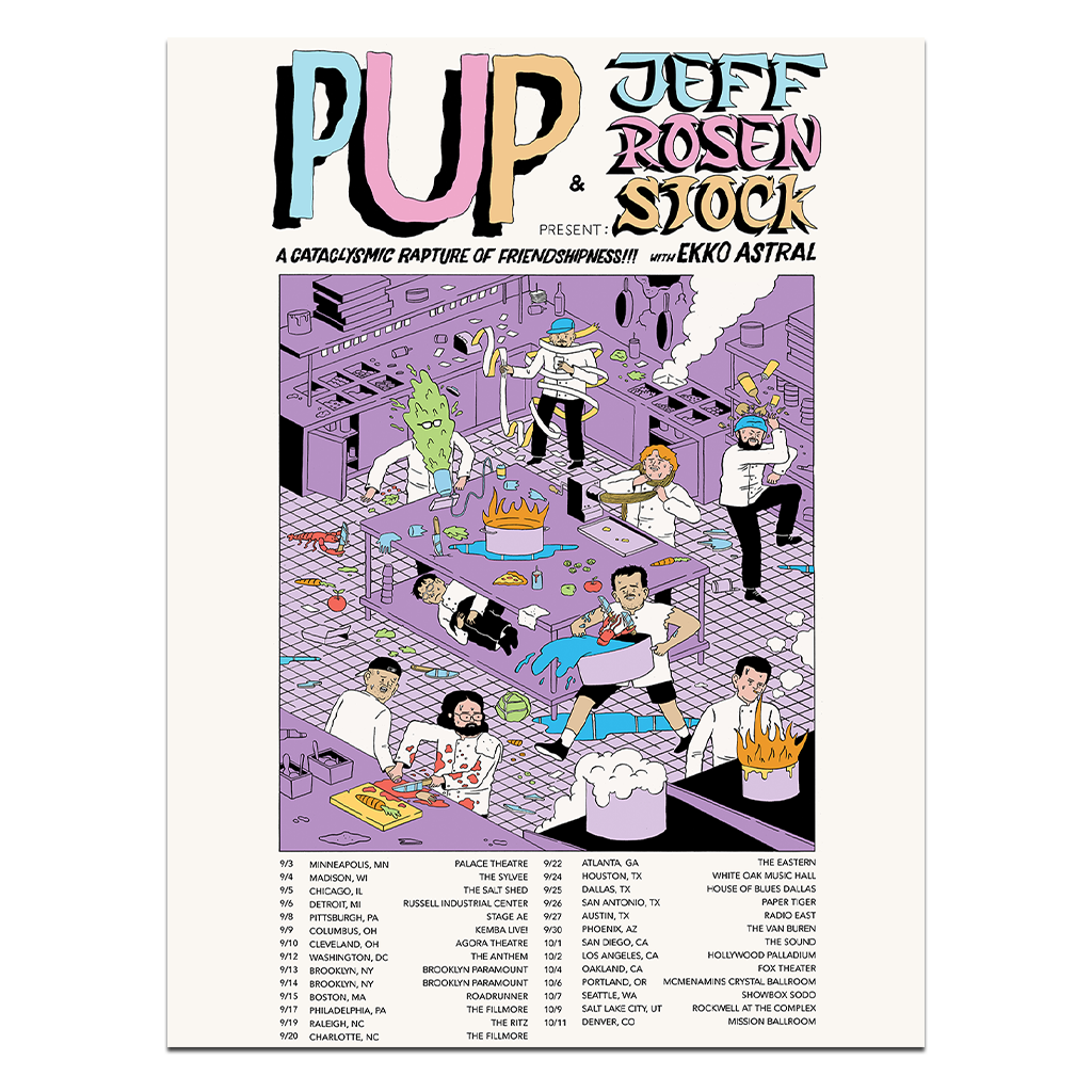 PUP/Jeff Rosenstock A CATACLYSMIC RAPTURE OF FRIENDSHIPNESS!!! 2025 Tour Poster