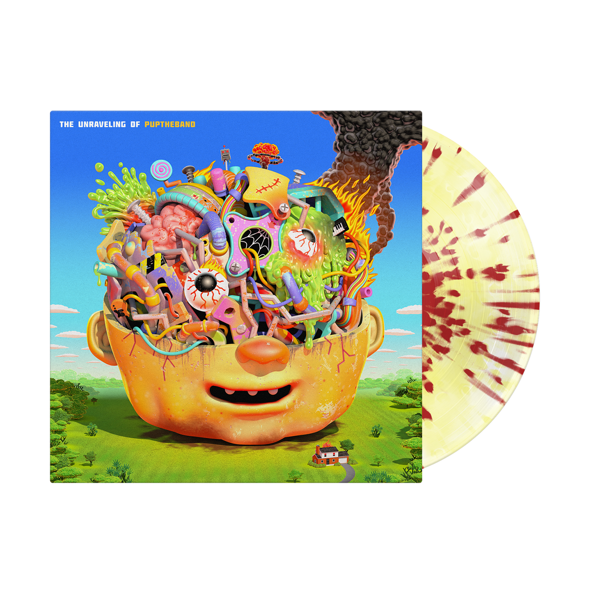 PUP THE UNRAVELING OF PUPTHEBAND 12" Vinyl (Yellow and Red Cloud) PUP